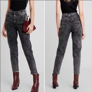 Levi’s Mom Jean Acid Wash Black Denim Jeans